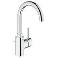 Grohe Concetto new mitigeur lavabo - chromé - avec col de cygne L-size - avec vidage automatique