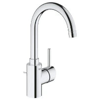 Grohe Concetto new mitigeur lavabo - chromé - avec col de cygne L-size - avec vidage automatique