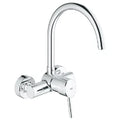 Grohe Concetto new mitigeur cuisine - chromé - montage mural - C-bec d'écoulement pivotant