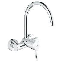 Grohe Concetto new mitigeur cuisine - chromé - montage mural - C-bec d'écoulement pivotant