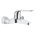 MELANGEUR DE LAVABO GROHE EUROECO 1/2 chromé saille 204mm montage murale - eco - levier allonge 170mm