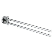 Grohe Essentials New porte-serviette double 449MM - chromé métal pivotable