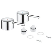 GROHE Essence New Paar Van Grepen Blauw/Rood, Chroom