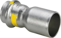 Viega Sanpress Gas inox verloop reductie MF 22 x 15 mm
