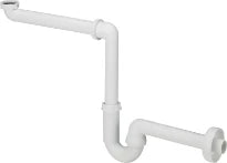 Viega PP siphon tubulaire simple 5/4 x 40 mm - blanc - évacuation horizontal