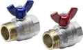 Viega Fonterra set vannes à bille MF 4/4 x 4/4 - bleu/rouge - prix par set de 2 pièces