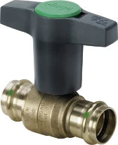 Viega Easytop brons bolkraan met T-hendel FF 28 x 28 mm