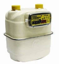 Aquatel G compteur à gaz mécanique G6 5/4 - 10m³/h - avec raccords  - prévu pour donner des impulsions