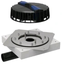 Geberit Pluvia entonnoir avec bride de serrage pour étanchéité synthétique pour toiture 56 mm (débit d'évacuation maximal 9l/s)