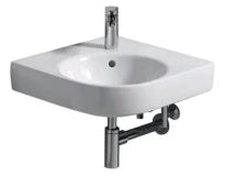 Geberit Renova Compact lavabo d'angle 695 x 500 mm - blanc KeraTect - avec trou de robinet - avec trop-plein