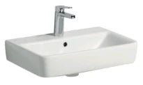 Geberit Renova Compact lavabo 550 x 370 mm - blanc - avec trou de robinet - avec trop-plein
