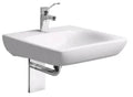 Geberit Renova Comfort Square lavabo 550 x 550 mm - blanc KeraTect - avec trou de robinet - sans trop-plein
