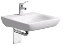 Geberit Renova Comfort Square lavabo 550 x 550 mm - blanc KeraTect - avec trou de robinet - sans trop-plein