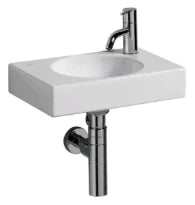 Geberit Preciosa II lave-mains 400 x 280 mm - blanc KeraTect - avec trou de robinet droite - sans trop-plein