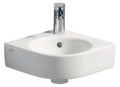 Geberit Renova Nr1 Comprimo lave-mains d'angle 320 x 320 mm - blanc - avec trou de robinet - avec trop-plein