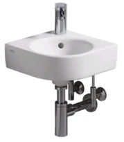Geberit Renova Compact lave-mains d'angle 320 x 320 mm - blanc KeraTect - avec trou de robinet - avec trop-plein