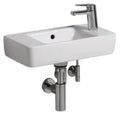 Geberit Renova Compact lave-mains 500 x 250 mm - blanc - avec trou de robinet droite - avec trop-plein