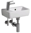Geberit Renova Nr1 Comprimo lave-mains 400 x 250 mm - blanc - avec trou de robinet gauche - avec trop-plein