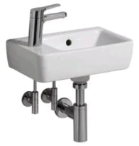Geberit Renova Nr1 Comprimo lave-mains 400 x 250 mm - blanc - avec trou de robinet gauche - avec trop-plein