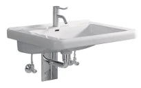 Geberit Renova Nr1 Comfort lavabo 550 x 525 mm - blanc Keralith - avec trou de robinet - avec trop-plein
