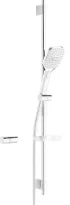 Hansa HansaActivejet Style set de douche apparent mural -carré chromé douchette+flexible de douche150cm+barre de douche97cm+support