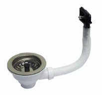 Walraven McAlpine crépine panier + grille inox + trop-plein 6/4" rectangulaire