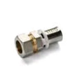 BEGETUBE rechte perskoppeling 15 knel x 18/2 pers chroom