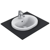 Ideal Standard Connect lavabo encastré ovale 620 x 460 mm - blanc - avec trou de robinet - avec trop-plein