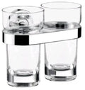 Emco Polo dubbele glashouder kristal helder chroom