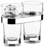 Emco Polo dubbele glashouder kristal helder chroom
