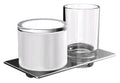 Emco Art zeepdispenser m glashouder chroom incl stolpbeker & glasd