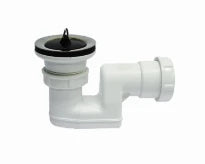 Viega PP siphon de douche avec crépine 6/4 x 70 mm - 40 mm - blanc synthétique - avec bouchon