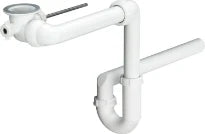 Viega PP siphon tubulaire simple gain de place excentrique 5/4 x 40 mm - blanc synthétique