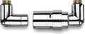 SET DE BONDE VASCO 1/2 chromé design equerre droite-avec tete thermostat
