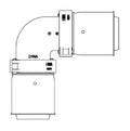Henco SuperSize coude 90° FF 75 x 75 mm