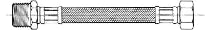 Fixaflex Superflex 25 inox flexible MF 6/4 x 6/4 - 500 mm - Max 90° C