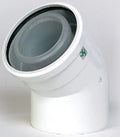 Ubbink Rolux concentrique PP/acier coude 45° 80/125 mm