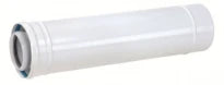 Ubbink Rolux concentrique PP/Aluminium blanc rallonge (longueur 500 mm) 80/125 mm
