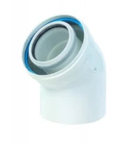 COURBE CONCENTRIQUE UBBINK ROLUX 80 X 125 aluminium/blanc pp 45degr
