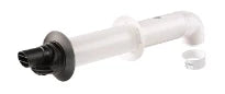 Ubbink Rolux 5H concentrique PP/acier passage mural 80/125 mm - noir - avec coude