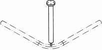 Hewi 801 support plafond pour barre 50cm