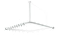 HEWI gordijnstang 80cmx80cm met 16 ringen wit