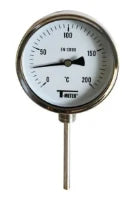 SFERACO 1686 inox thermometer axiaal dia 100 1/2" 100mm 0-160°C
