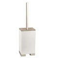 GESSI Rettangolo Accessories Porte-balayette à poser blanche. chromé