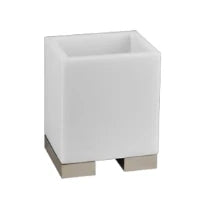 GESSI Rettangolo Accessories Porte-verre à poser blanc. chromé