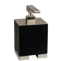 GESSI Rettangolo Accessories Distributeur de savon liquide à poser noir. chromé