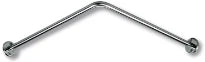BARRE DE DOUCHE 90 - 90 o CM 20MM inox angulaire avec rosaces et fixations invisibles