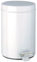 DELABIE ronde pedaalemmer 3 liter geepoxeerd 265x170 mm wit