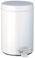 DELABIE ronde pedaalemmer 3 liter geepoxeerd 265x170 mm wit