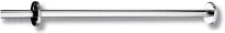 BARRE DE DOUCHE 100 - CM 2 CM inox brillant fixations invisibles - a raccourcir